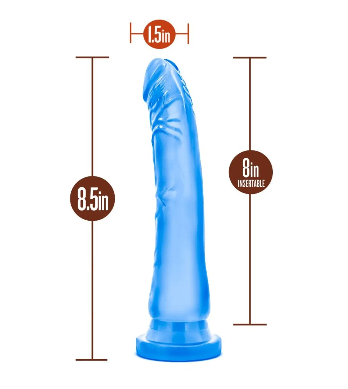 Blush B Yours Sweet n Hard 8.5 Large Realistic Dildo Suction Cup Dong Sex Toy