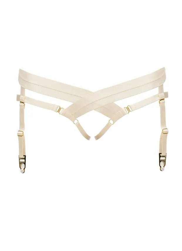 Bondage Harness Brief Cream