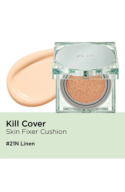 [CLIO] Kill Cover Skin Fixer Cushion(15g/0.52fl.oz X Refill)- 5Colors