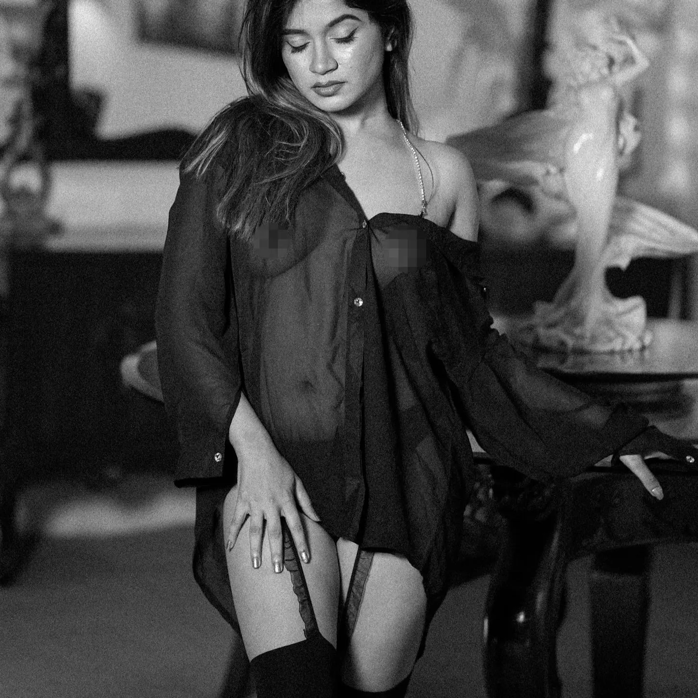 Cloud Nine Boyfriend Shirt Style Off-Shoulder Lingerie