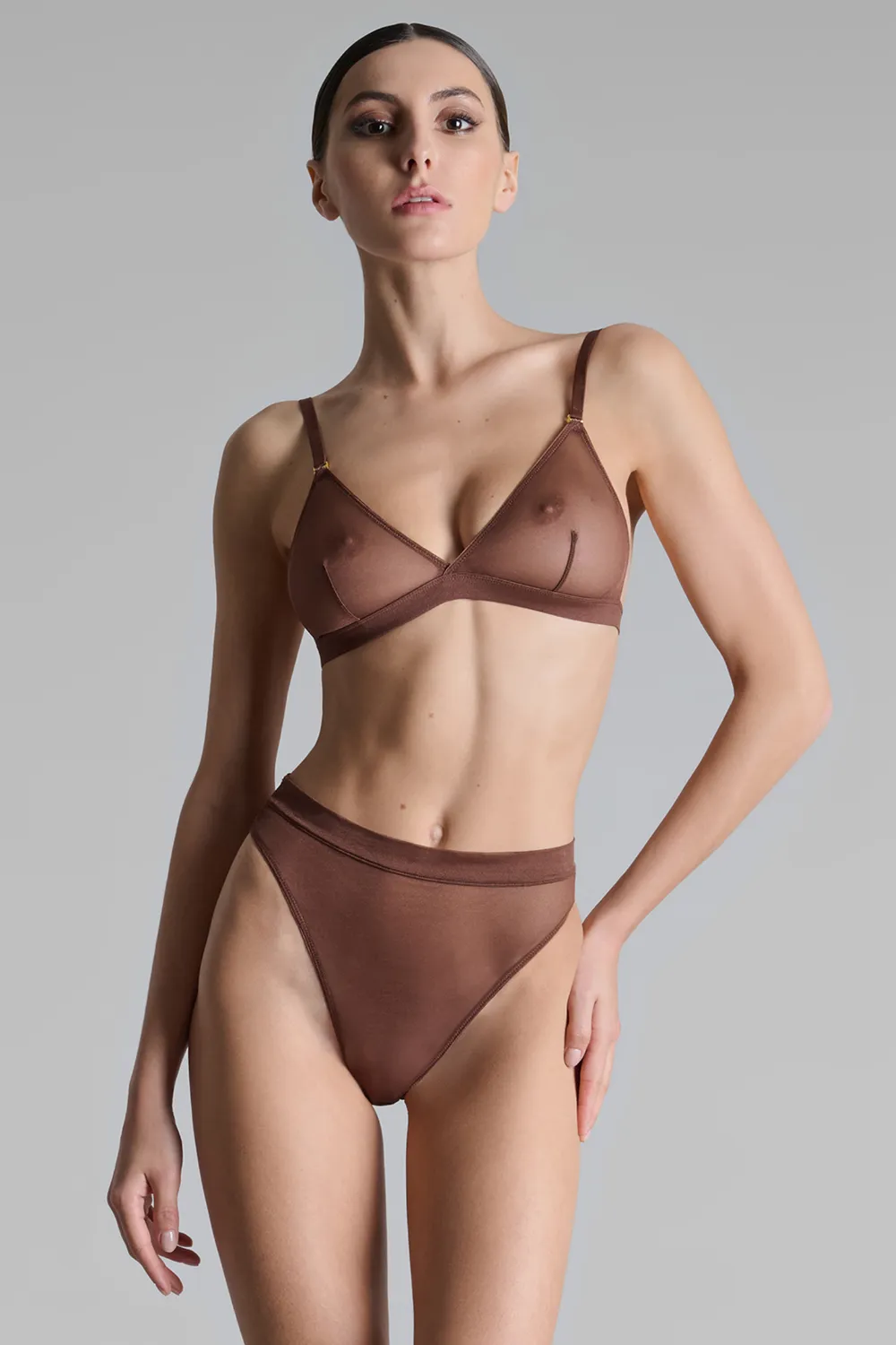 Corps à Corps Triangle Bra Brown