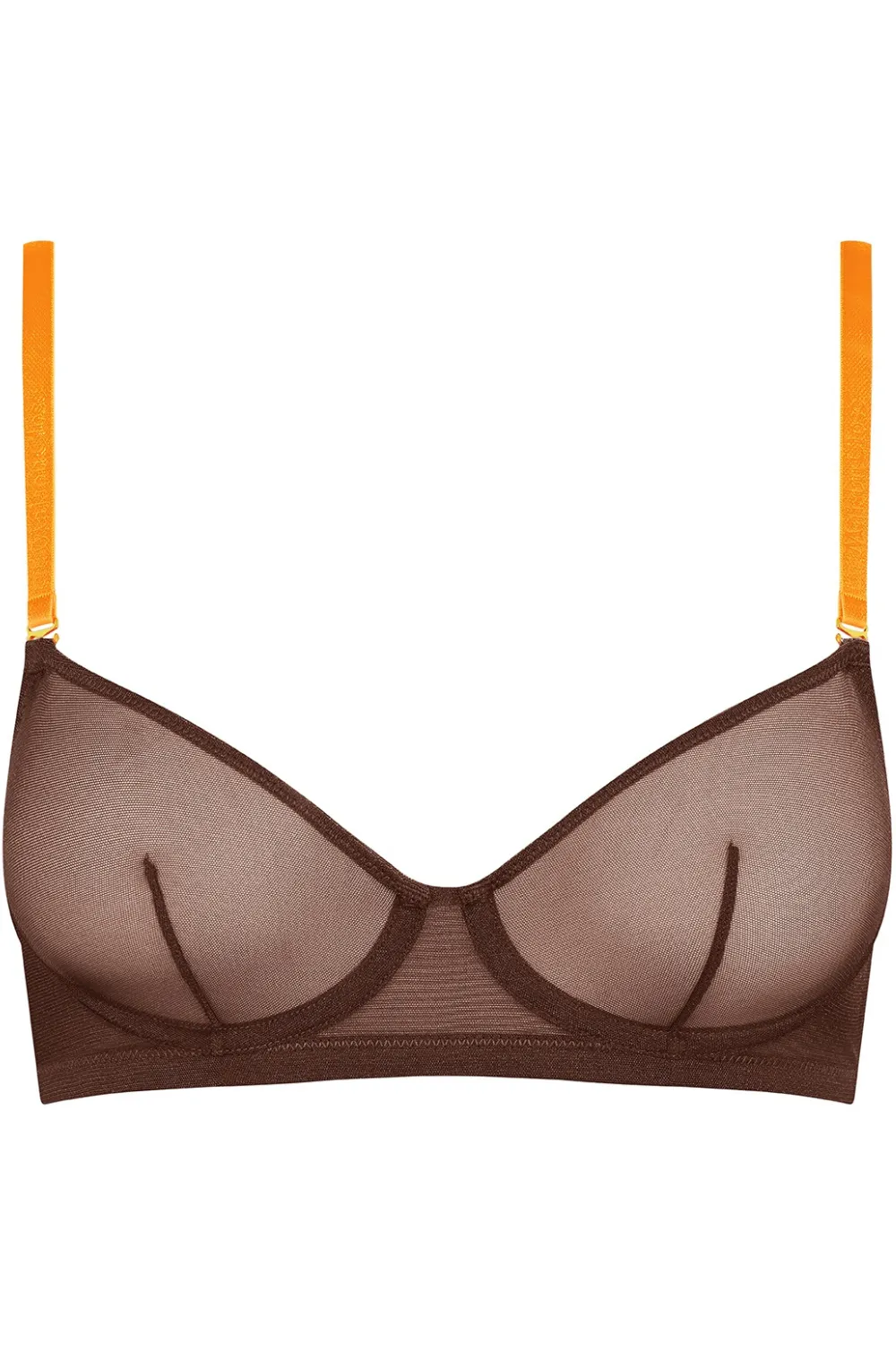 Corps à Corps Wire Bra Chocolate Brown/Neon Orange