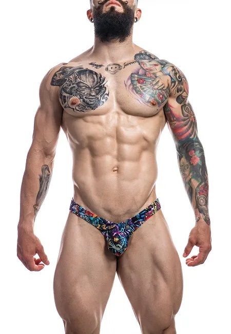Cut For Men Pouch Enhancing  Tattoo Thong XL