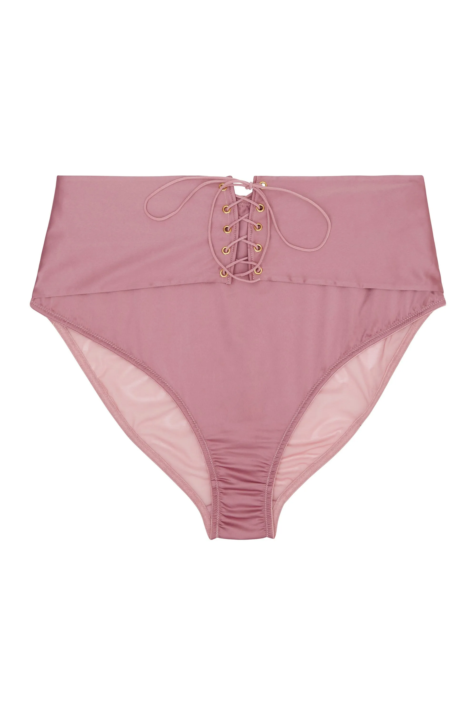 Eagan Blush Satin High Waist Knicker