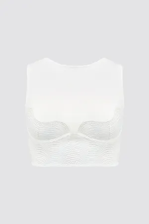 Ease Lea Cropped Top Daylight White