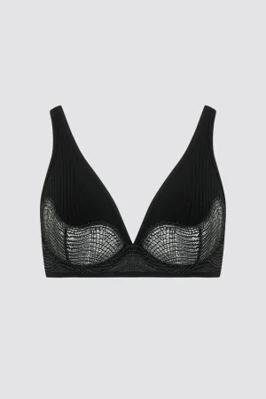 Ease Marlene Shoulder Bra Pitch Black