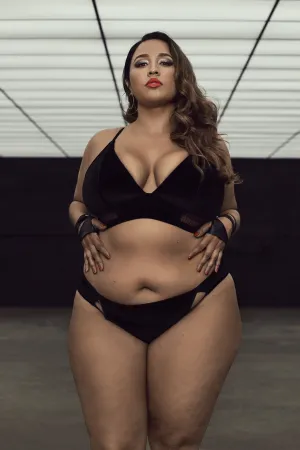 Erin Black Velvet Bralet