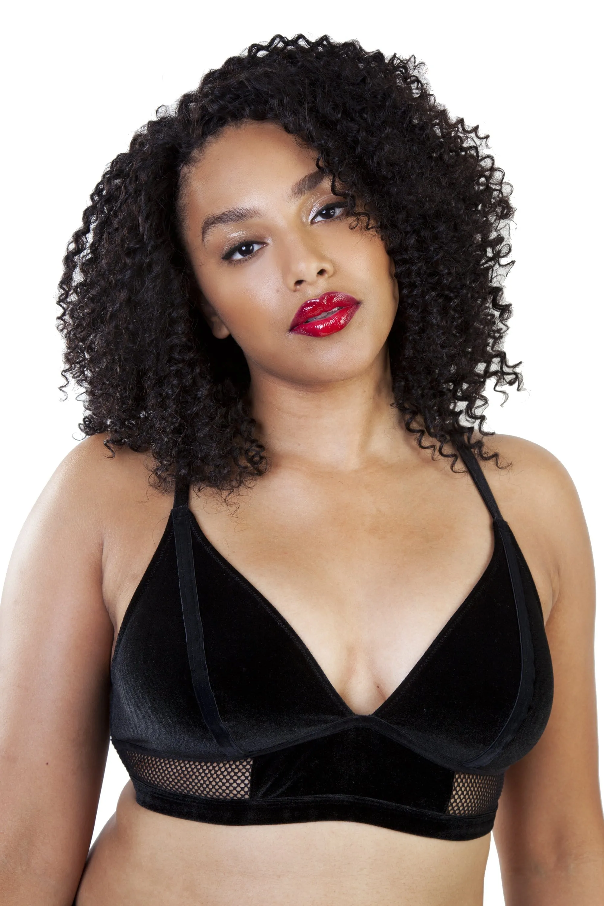 Erin Black Velvet Bralet