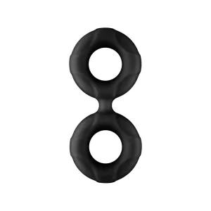 F-81: DOUBLE RING (LIQUID SILICONE) 44MM - BLACK