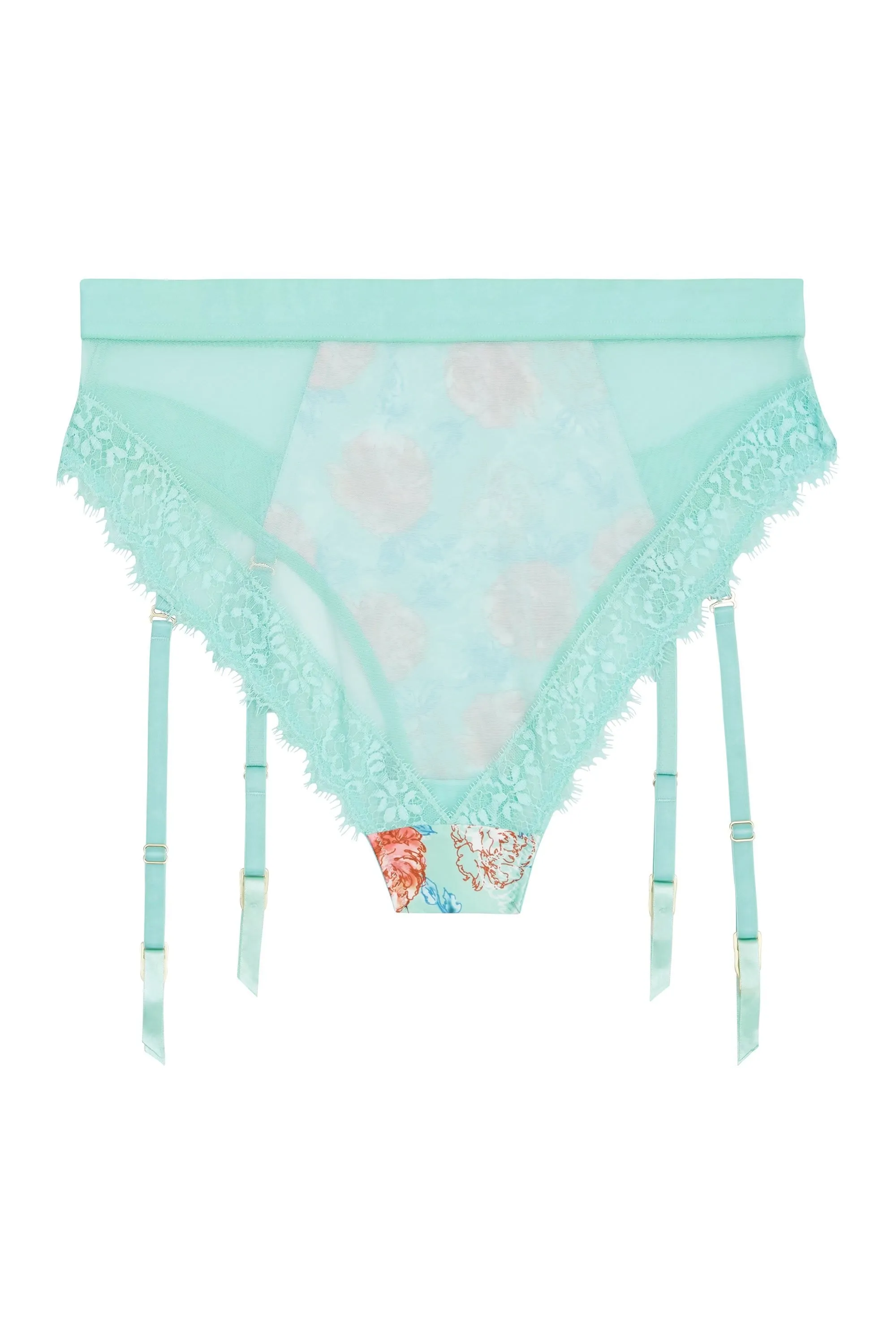 Felicity Hayward Sabey Mint Floral High Waist Curve Brief