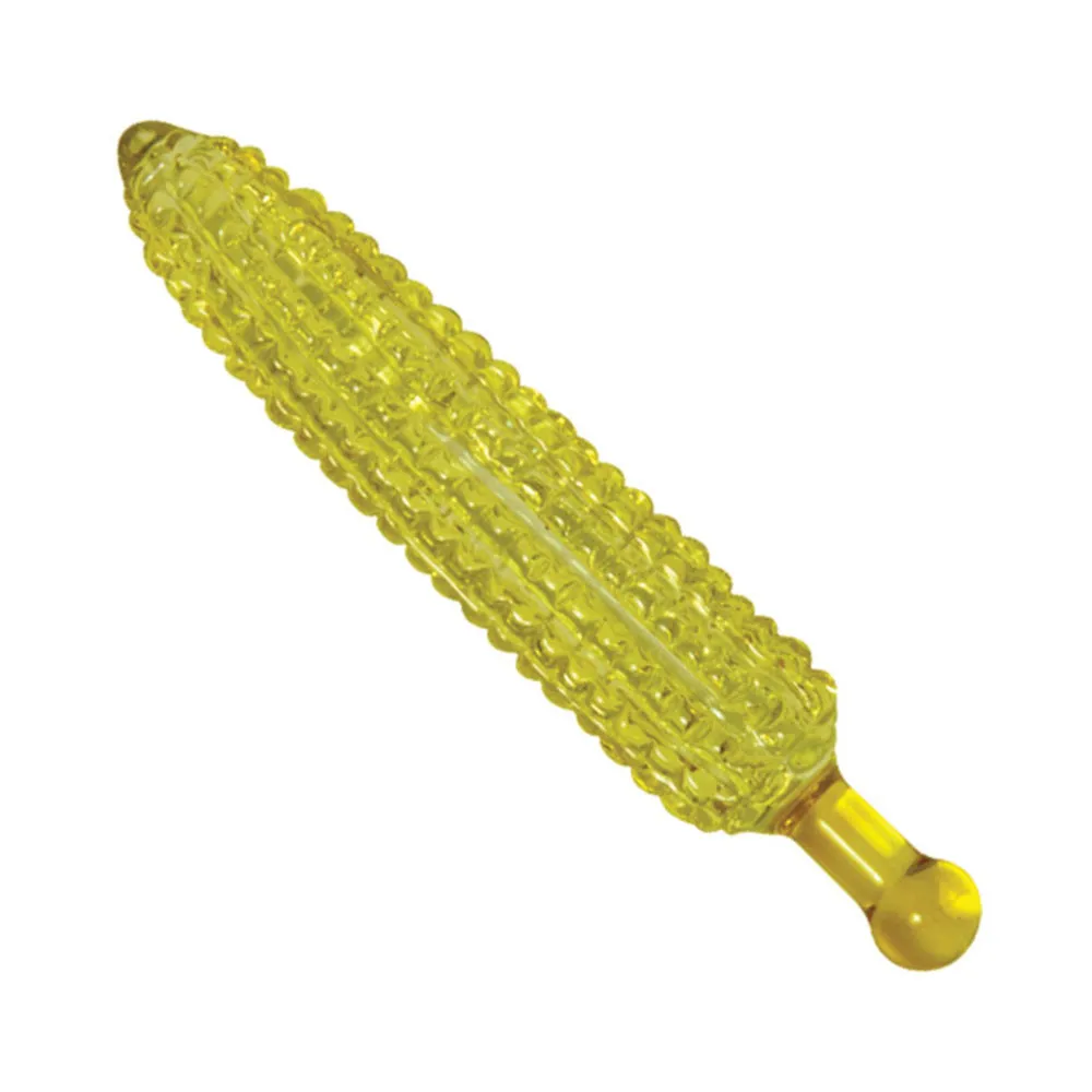 Glass Gem Dildo Jasper Corn