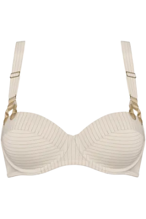 Gloria Pristine & Gold Balcony Bra