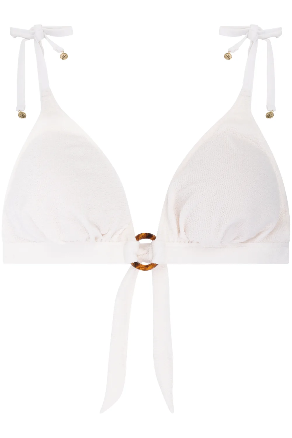 Jolly Triangle Bikini Top Off White
