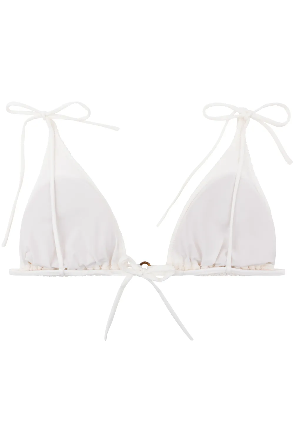 Jolly Triangle Bikini Top Off White