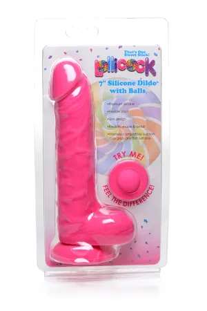 LOLLICOCK 7 WITH BALLS SILICONE - CHERRY
