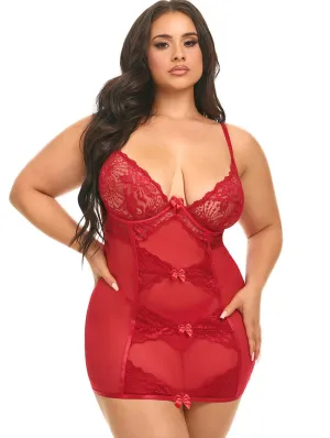 Oh La La Cheri Triple Bow Chemise