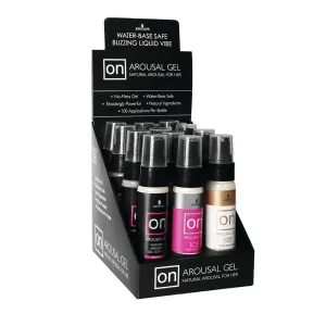 On for Her Arousal Gel 12 Piece Assorted Display