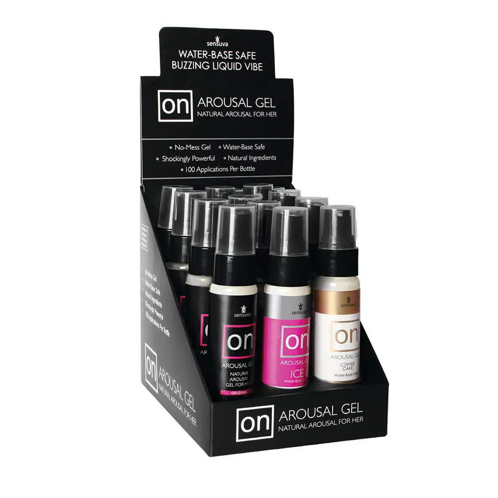 On for Her Arousal Gel 12 Piece Assorted Display