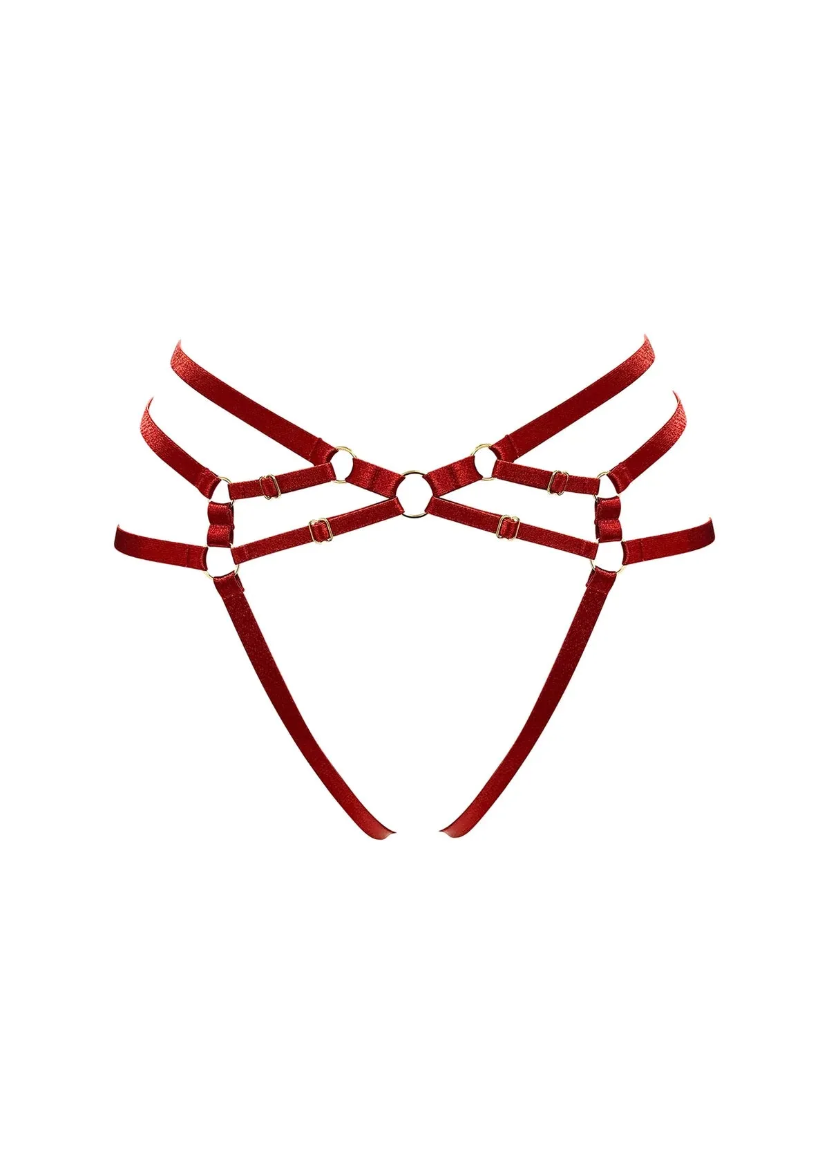 Ouvert Harness Brief Red by Bordelle