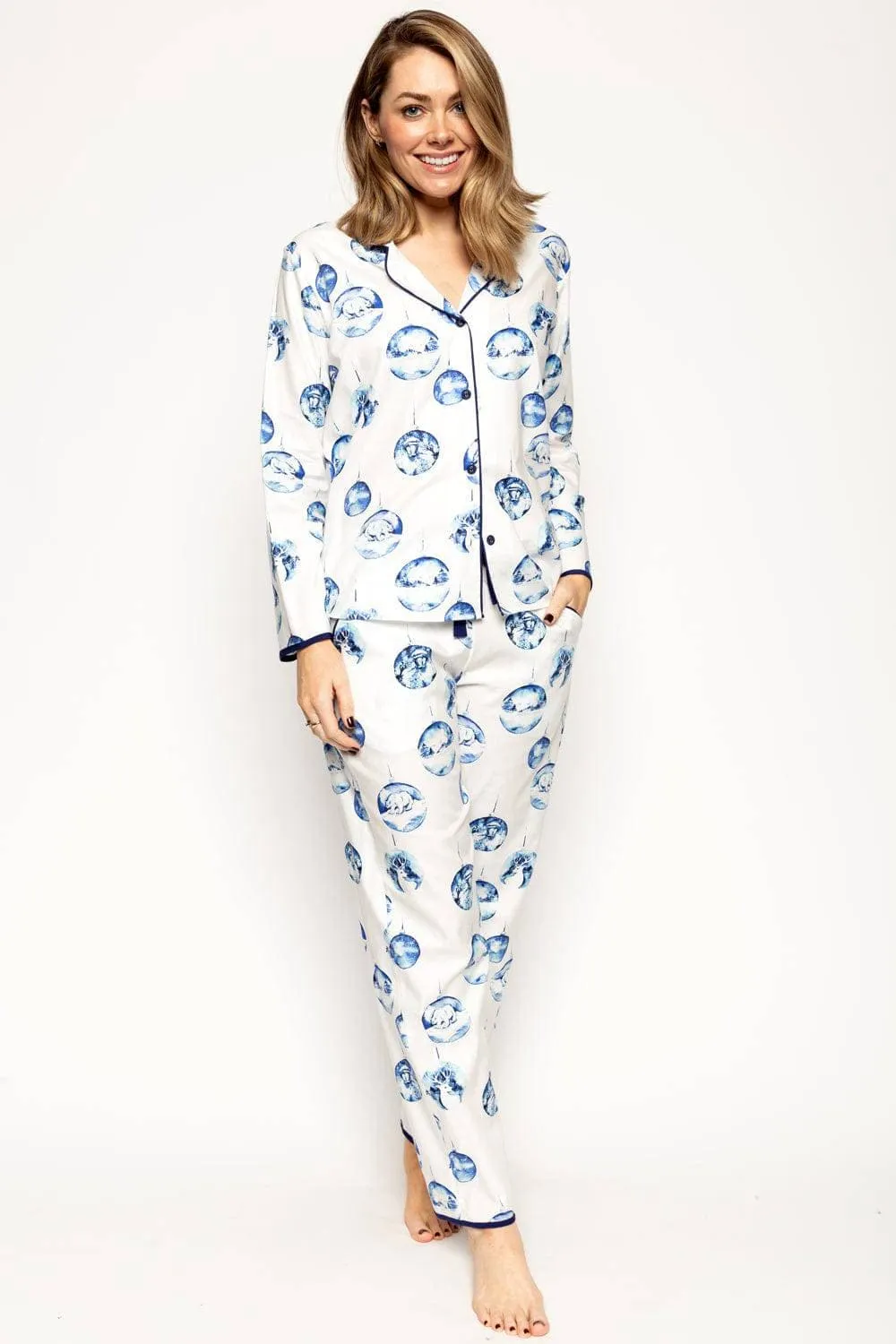 Riley Bauble Print Pyjama Pants. Size UK 14