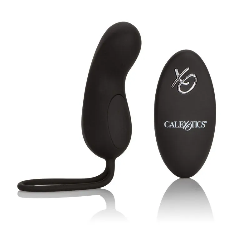 Silicone Remote Rechargeable Curve Bullet - Black