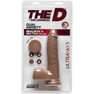 The D 7' Realistic D Slim w/Balls - Caramel