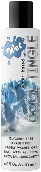 Wet Cool Tingle Arousing Water-Based Lubricant Sex Lube 6oz/178ml