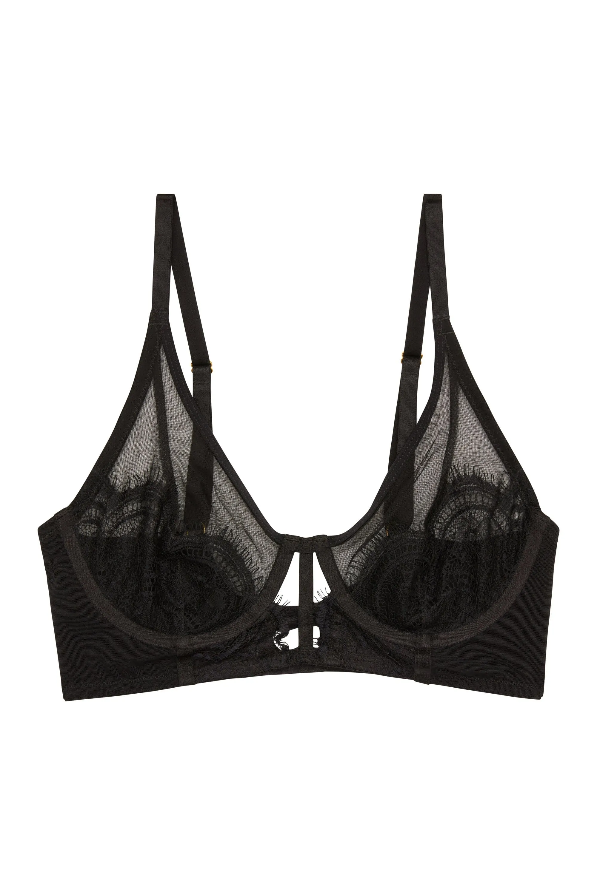 Wolf & Whistle Layla Longline High Apex Eyelash Lace Bra B - G